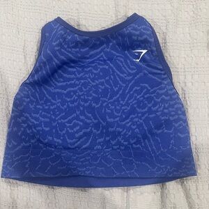 Gymshark Blue Patterned Sports bra WITH matching leggings